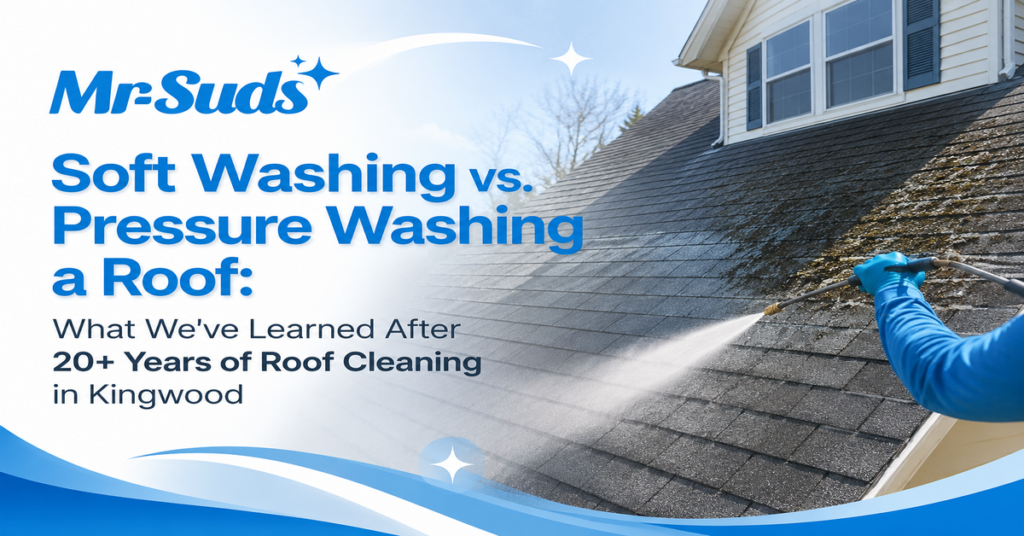 Soft Washing vs Pressure Washing a Roof in Kingwood, TX | Roof Cleaning Guide 2026