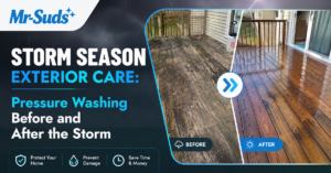 Storm Season Exterior Care: Pressure Washing Before and After the Storm | Mr-Suds
