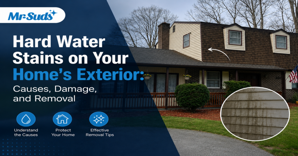 Hard Water Stains on Your Home's Exterior: Causes, Damage, and Removal | Mr-Suds