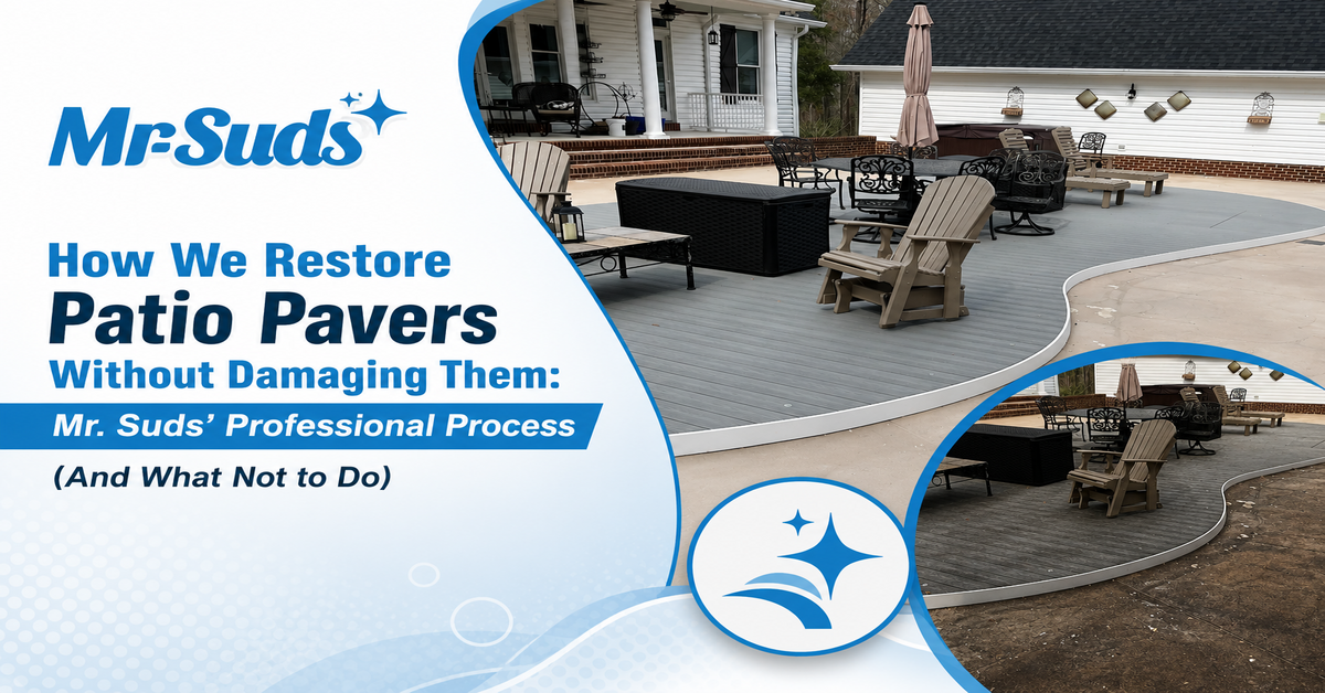 How We Restore Patio Pavers Without Damaging Them | Mr. Suds Kingwood TX