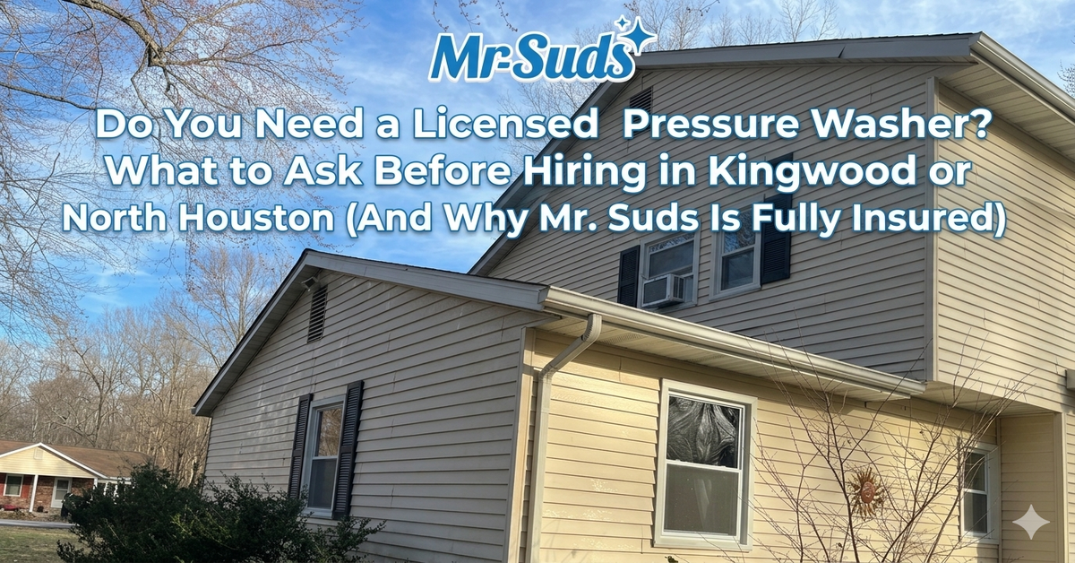 Do You Need a Licensed Pressure Washer in Texas? What Kingwood Homeowners Should Know