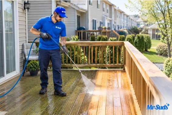 Mr-Suds Deck Cleaning Transformation