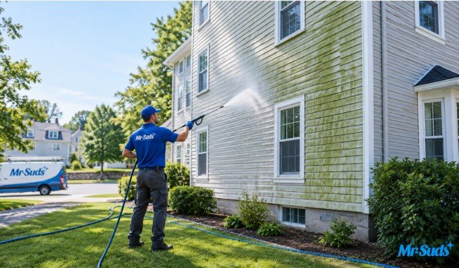 Mr-Suds Soft-Washing House Exterior