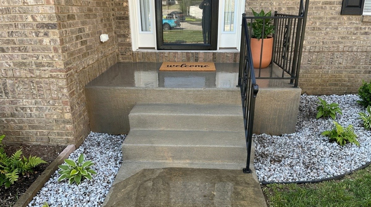 Green algae returning on shaded siding at a residential home in Newington CT.