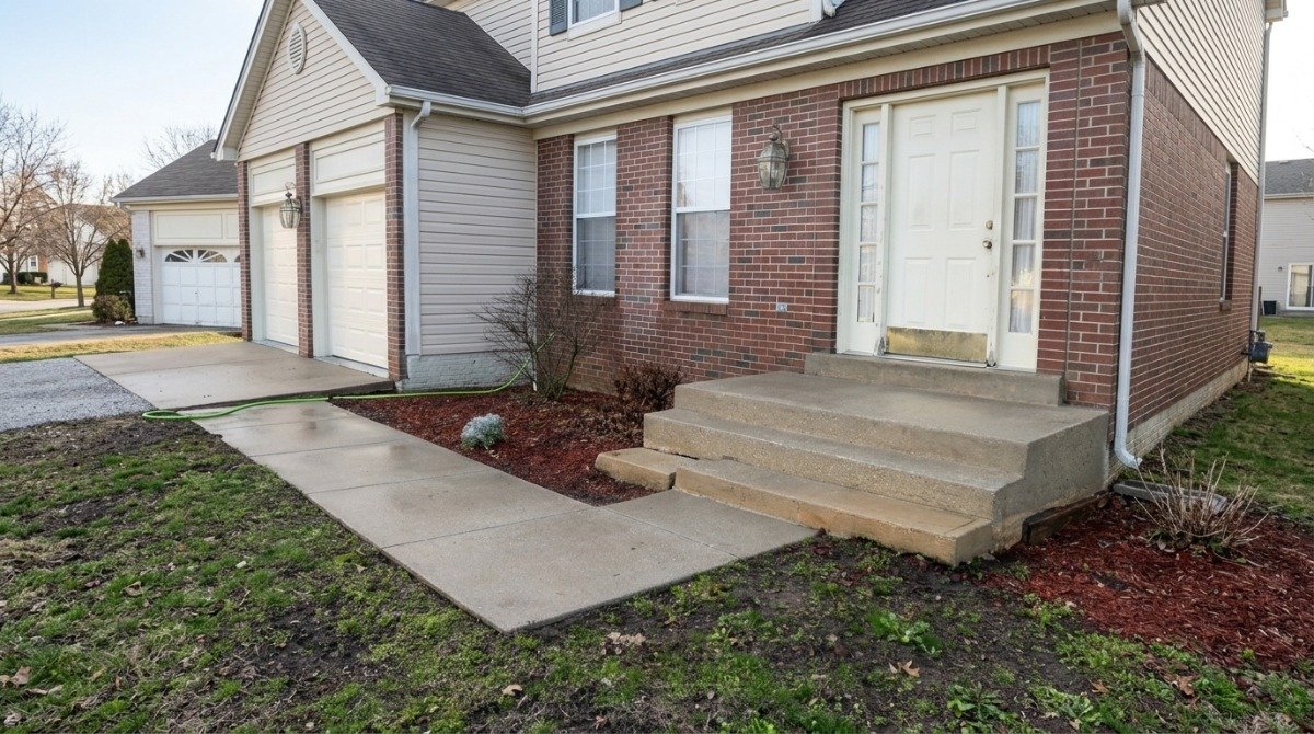 Concrete driveway scaling and flaking after a New England winter in Newington CT