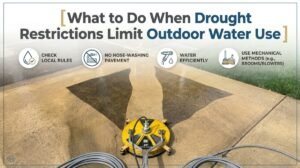 Drought restrictions and low-water house washing in Newington CT