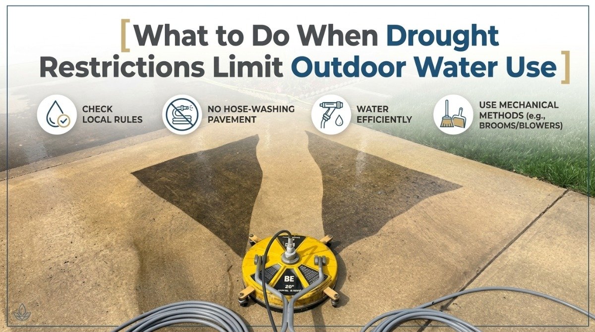 Drought restrictions and low-water house washing in Newington CT